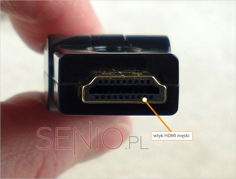 Adapter regulowany kątowy z wtykiem pozłacanym HDMI męski